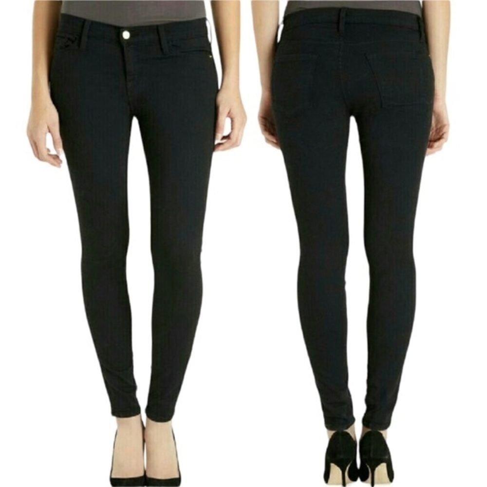 Frame | Skinny de Jeanne in Film Noir womens size 25